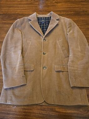 Brooks Brothers 346 Elbow Patch Blazer/SportJacket Men Med Corduroy Plaid Liner